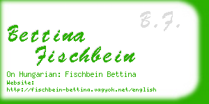 bettina fischbein business card